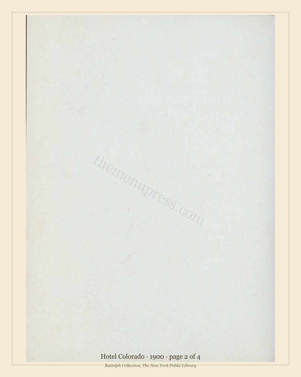 Vintage menu — page 2 of 4