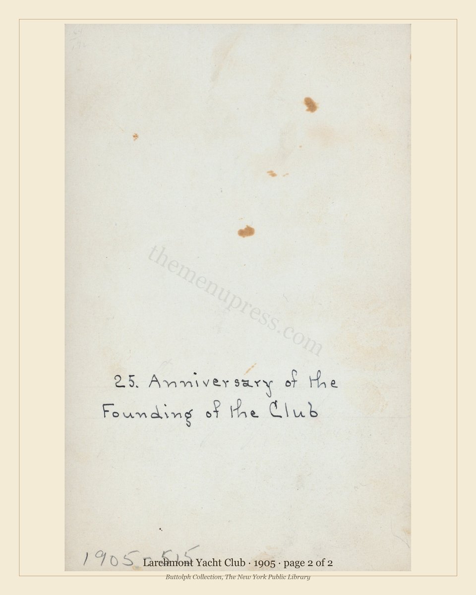Vintage menu — page 2 of 2