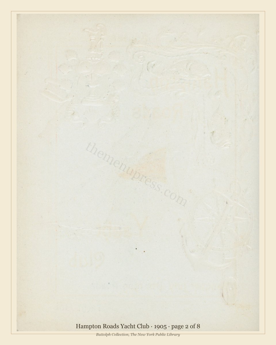 Vintage menu — page 2 of 8