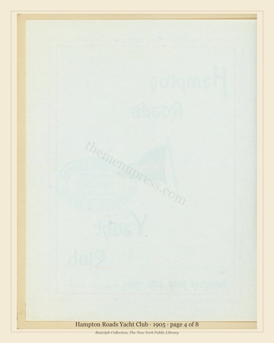 Vintage menu — page 4 of 8