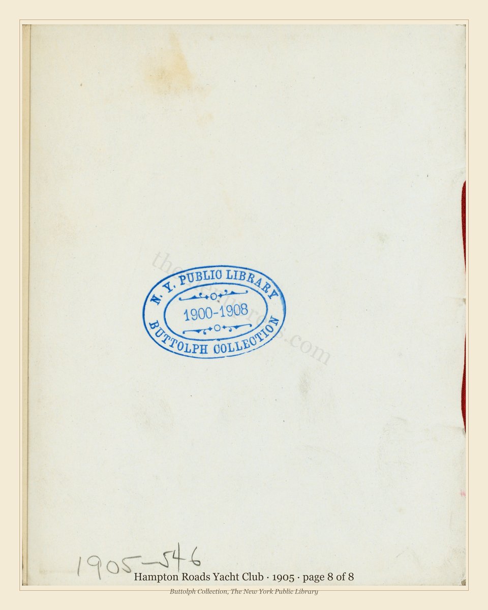 Vintage menu — page 8 of 8