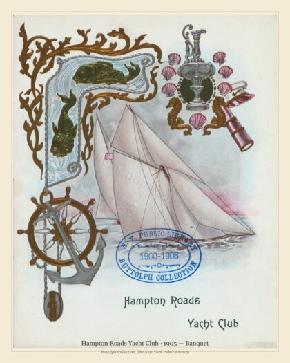Vintage Athletic, Yacht & Sporting Club Menus 1887–1907