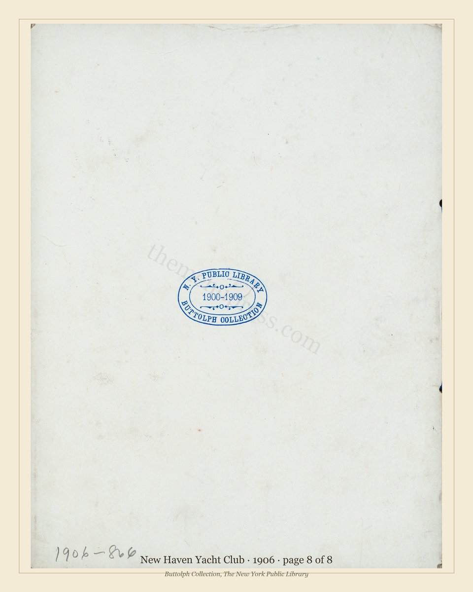 Vintage menu — page 8 of 8