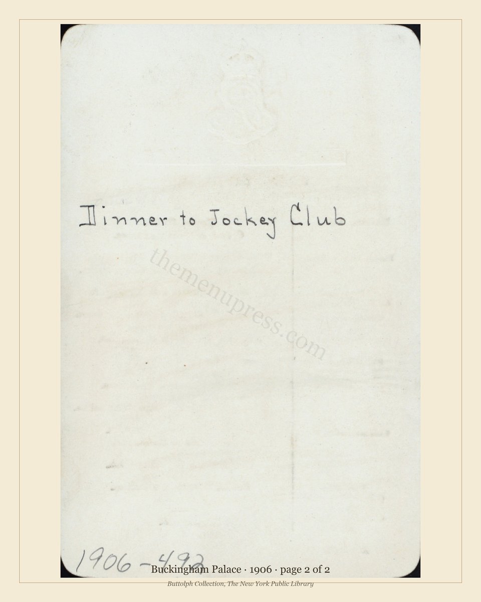 Vintage menu — page 2 of 2