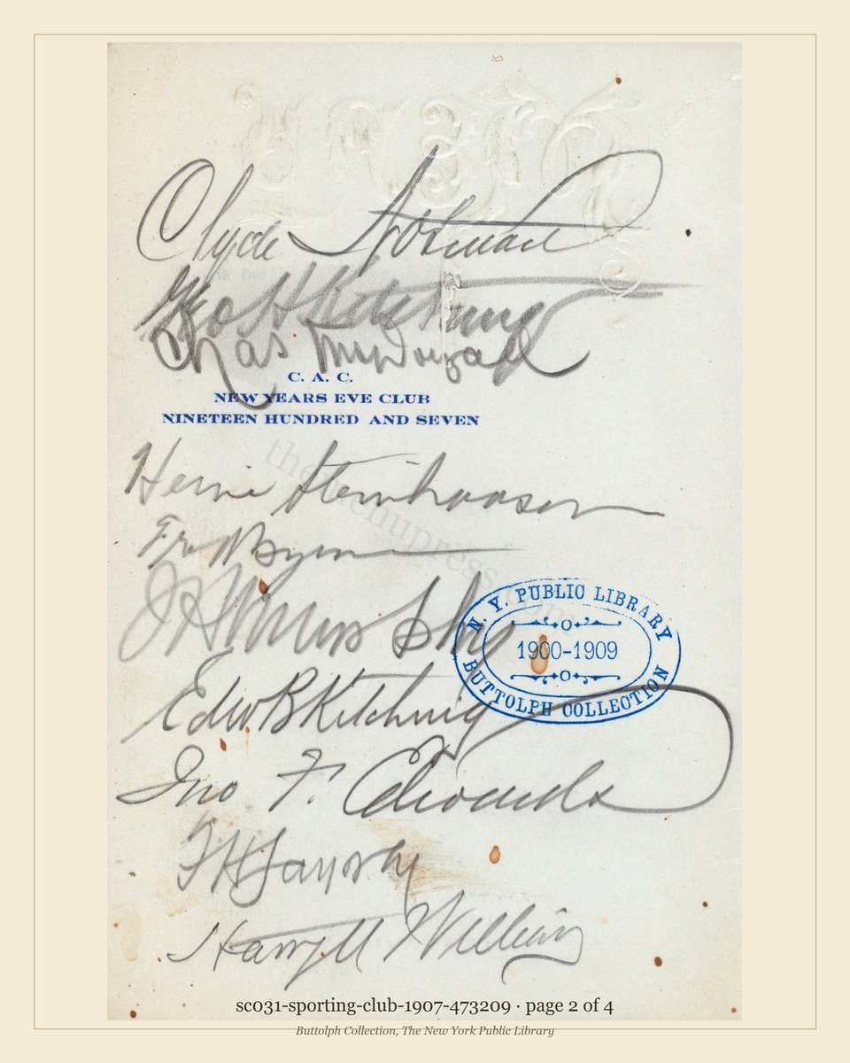 Vintage menu — page 2 of 4