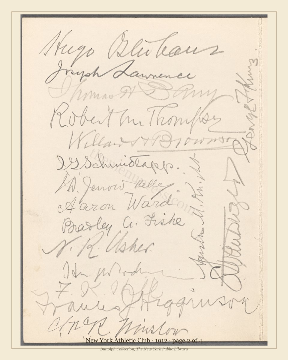 Vintage menu — page 2 of 4