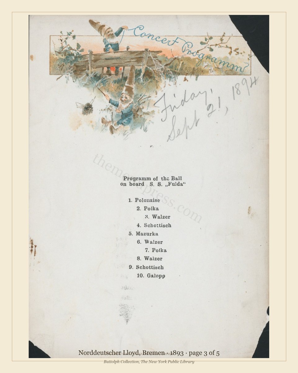 Vintage menu — page 3 of 5