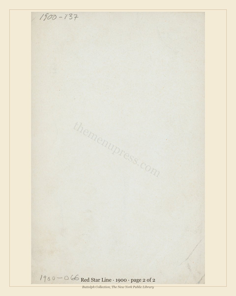 Vintage menu — page 2 of 2
