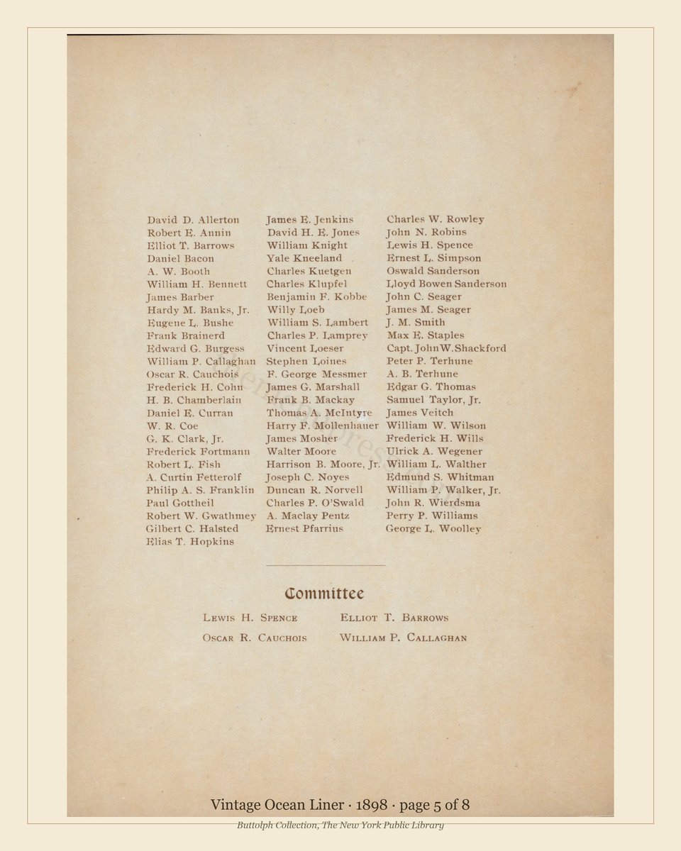 Vintage menu — page 5 of 6