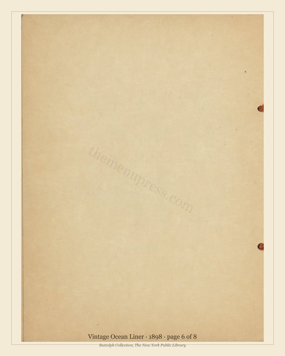 Vintage menu — page 6 of 6
