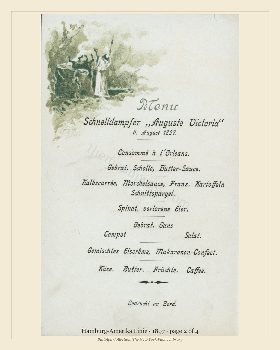 Vintage menu — page 2 of 4