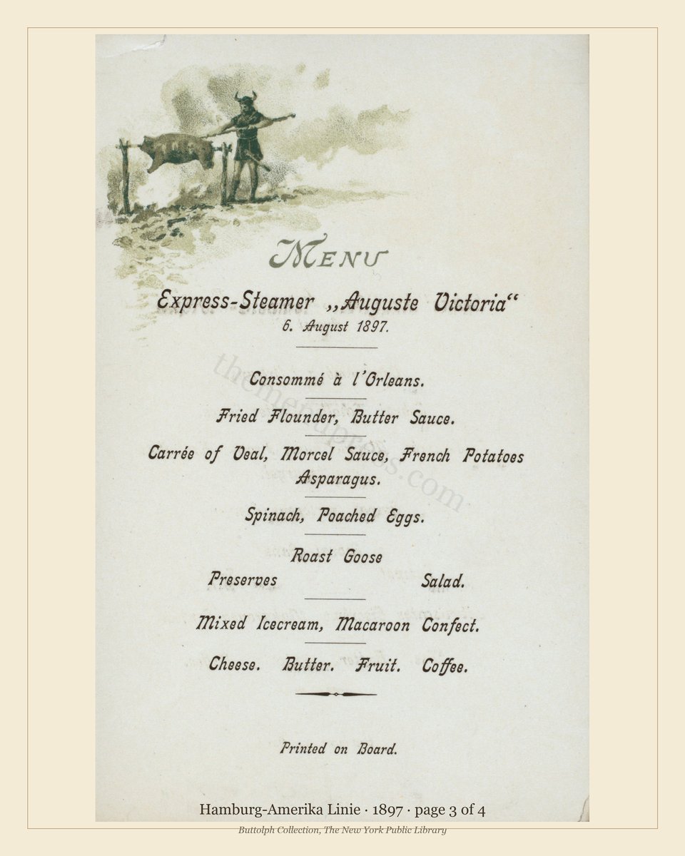 Vintage menu — page 3 of 4