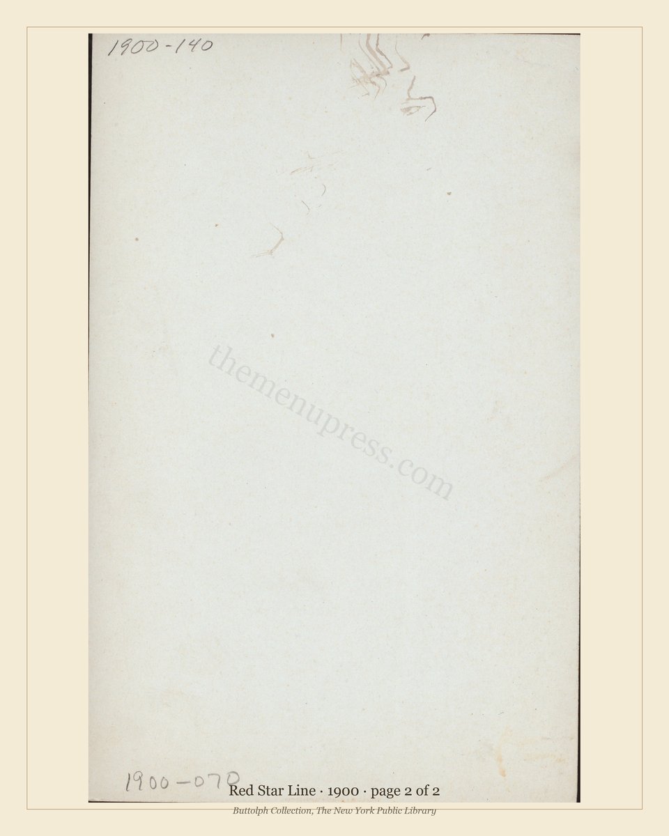 Vintage menu — page 2 of 2