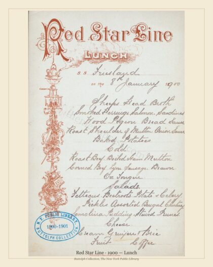 Red Star Line · 1900 — Lunch