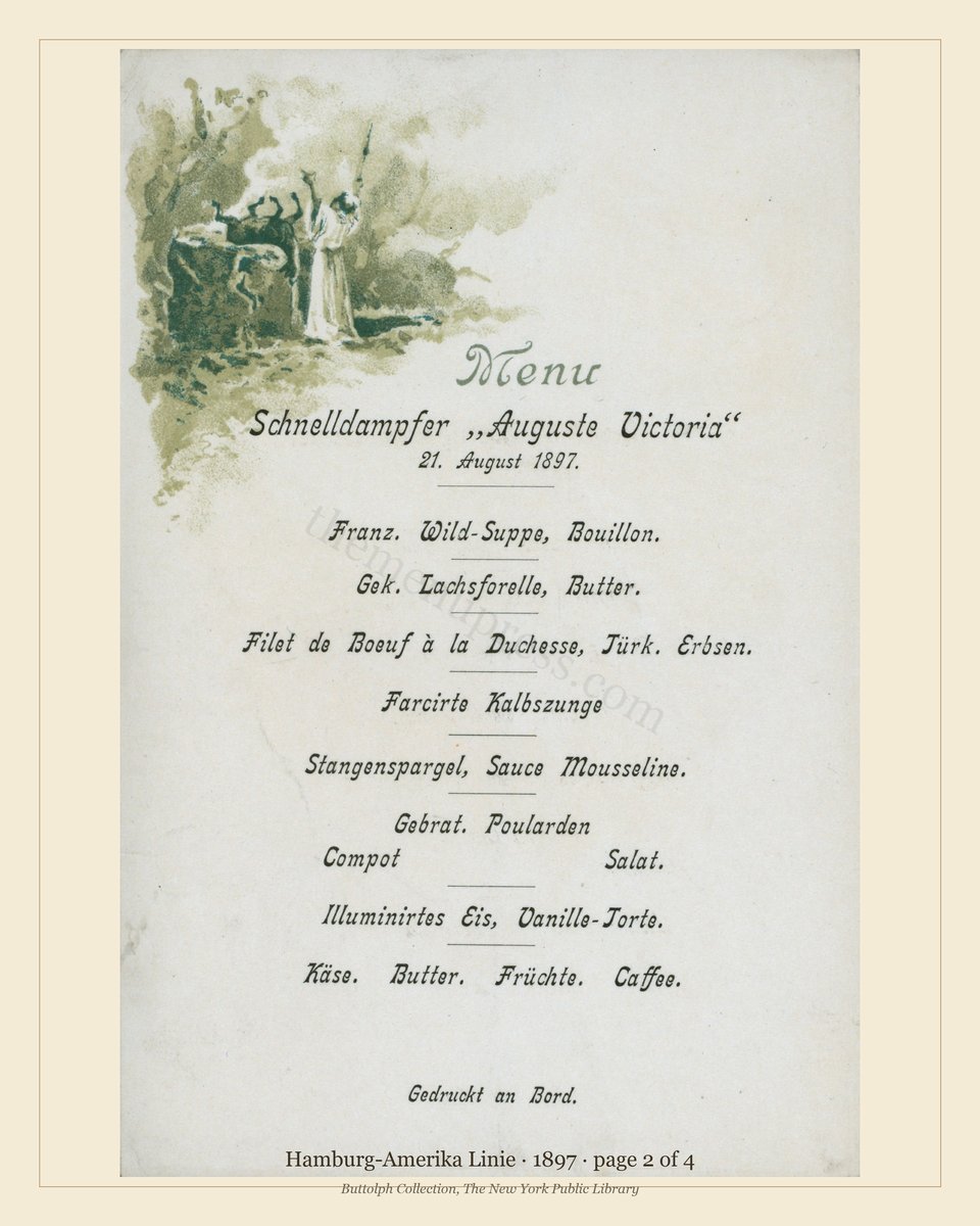 Vintage menu — page 2 of 4