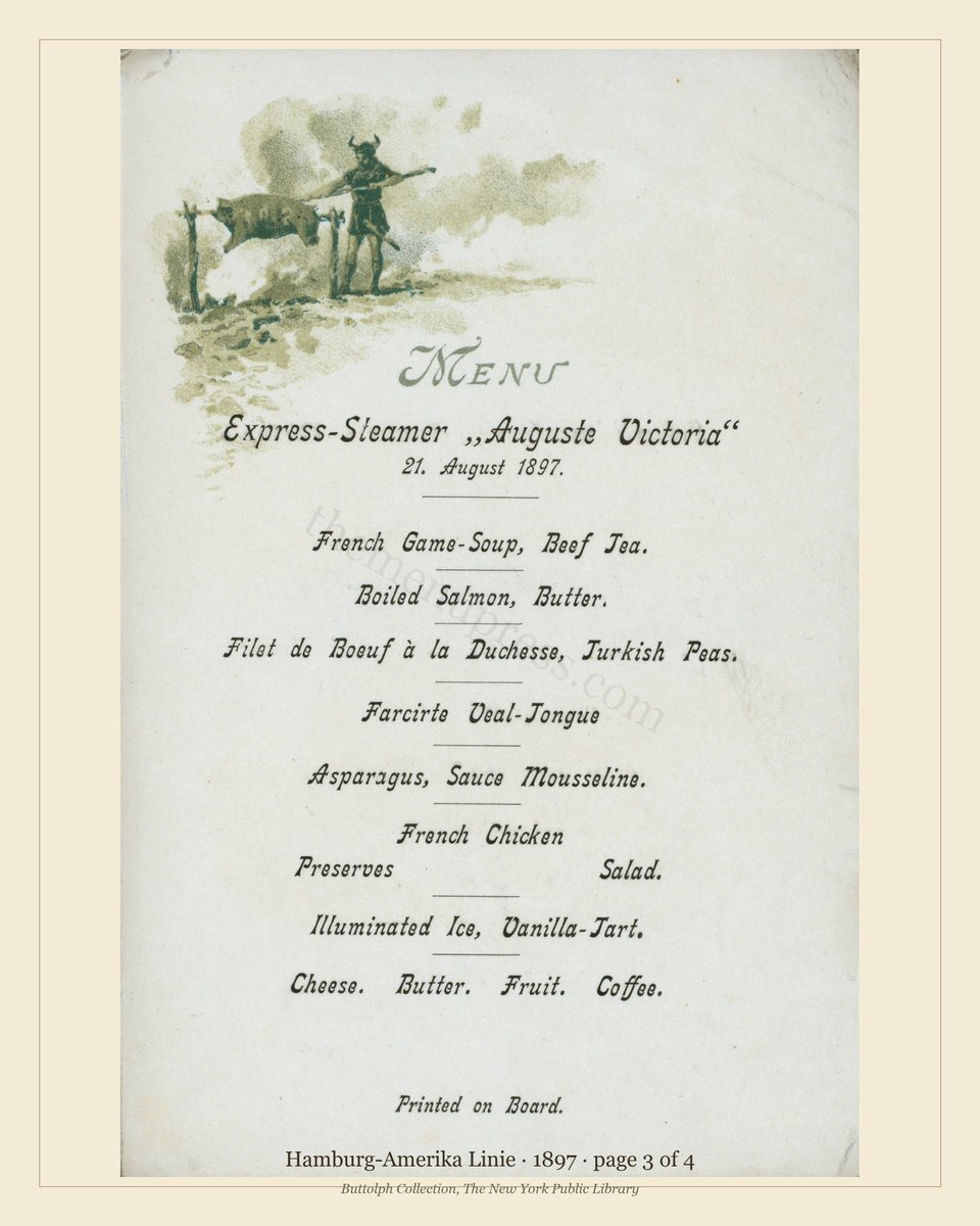 Vintage menu — page 3 of 4
