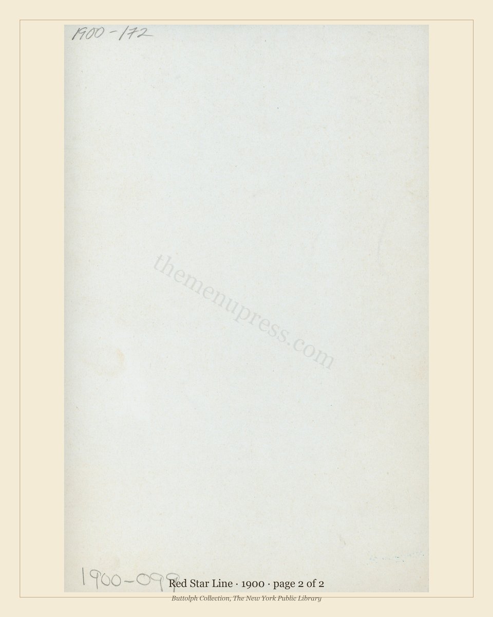 Vintage menu — page 2 of 2