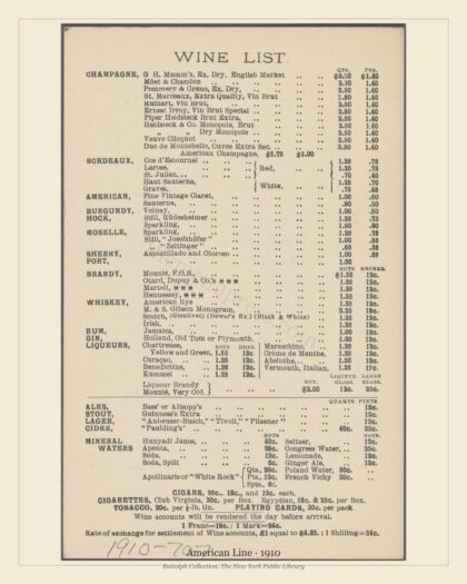 American Line · 1910