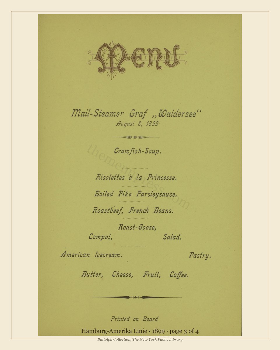 Vintage menu — page 3 of 4