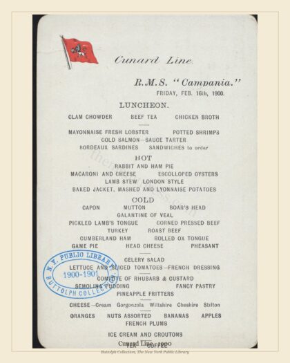 Cunard Line · 1900