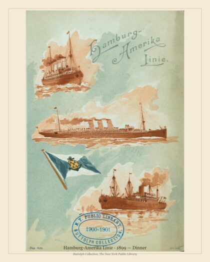 Hamburg-Amerika Linie · 1899 — Dinner