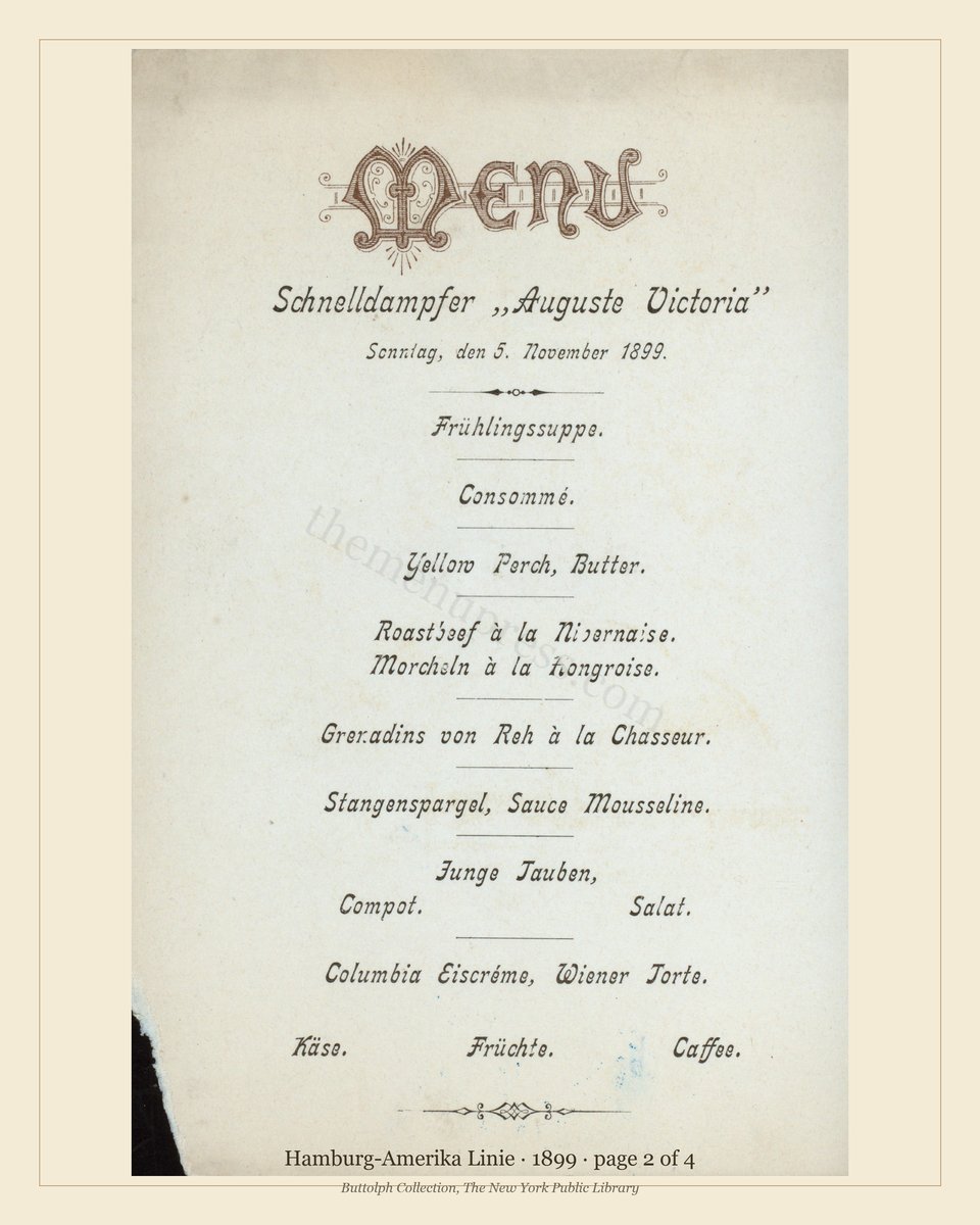 Vintage menu — page 2 of 4