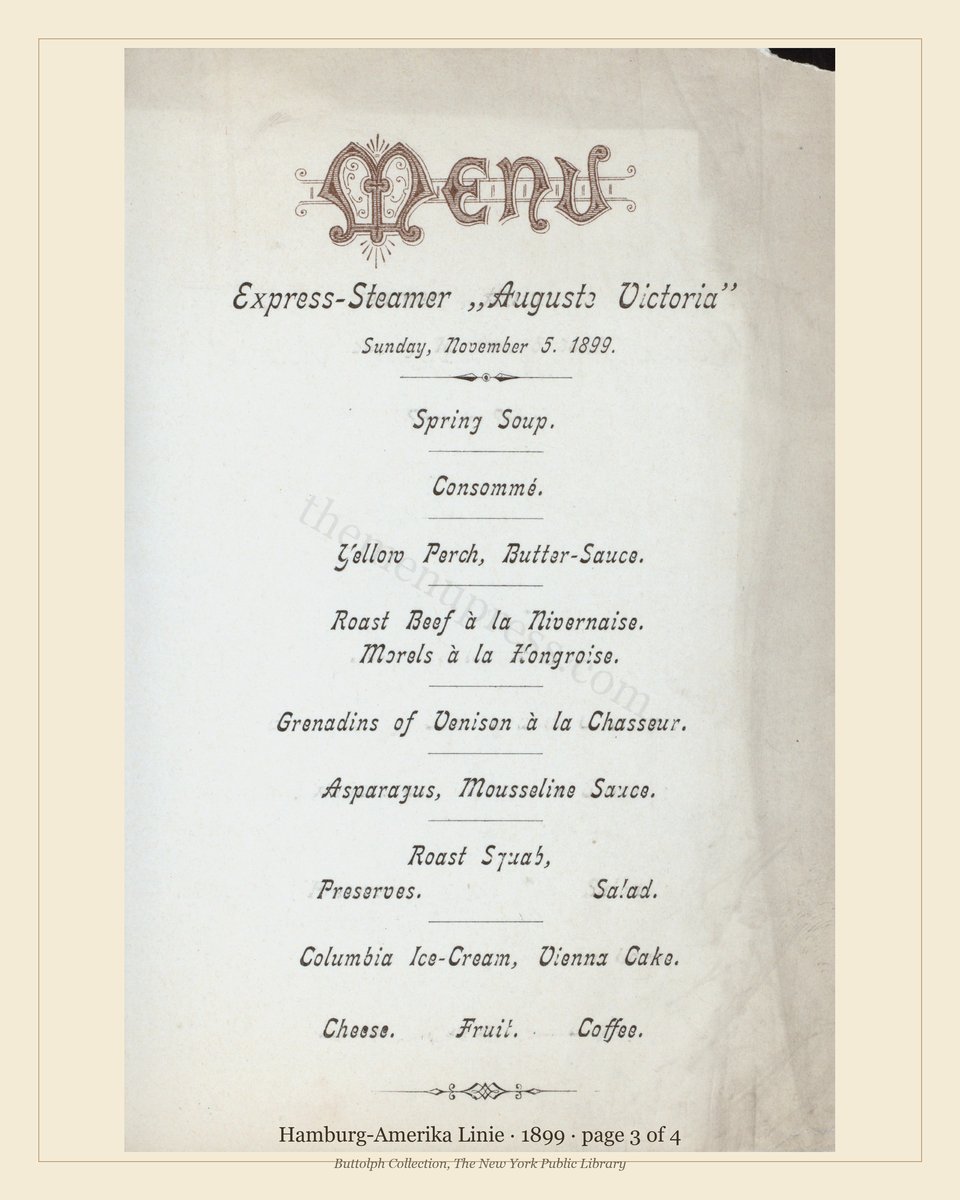 Vintage menu — page 3 of 4