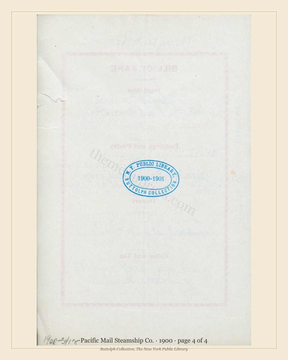 Vintage menu — page 4 of 4