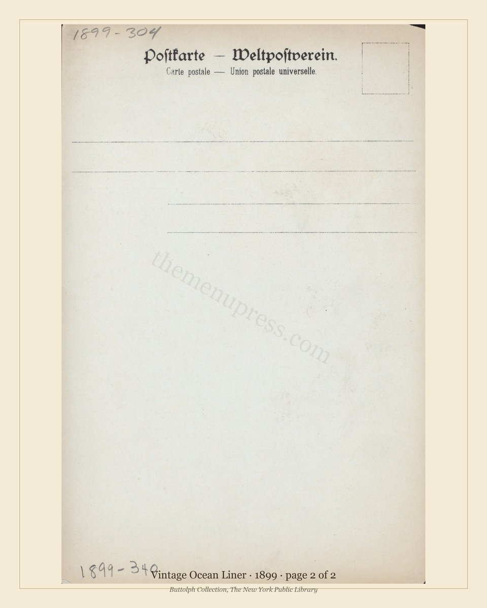 Vintage menu — page 2 of 2