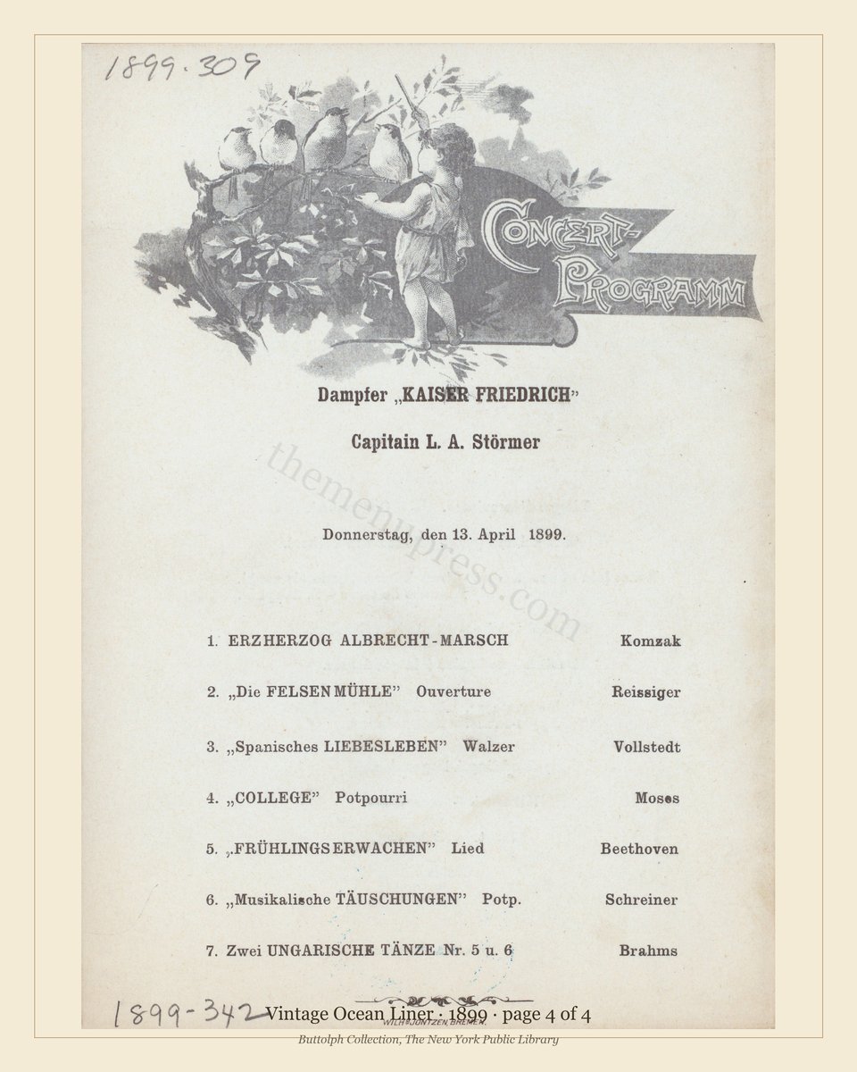 Vintage menu — page 2 of 2