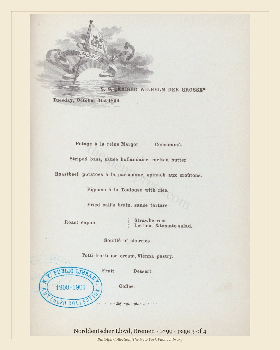 Vintage menu — page 3 of 4