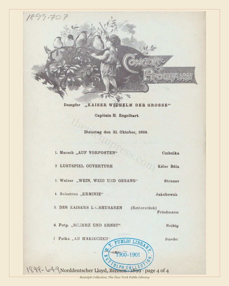 Vintage menu — page 4 of 4