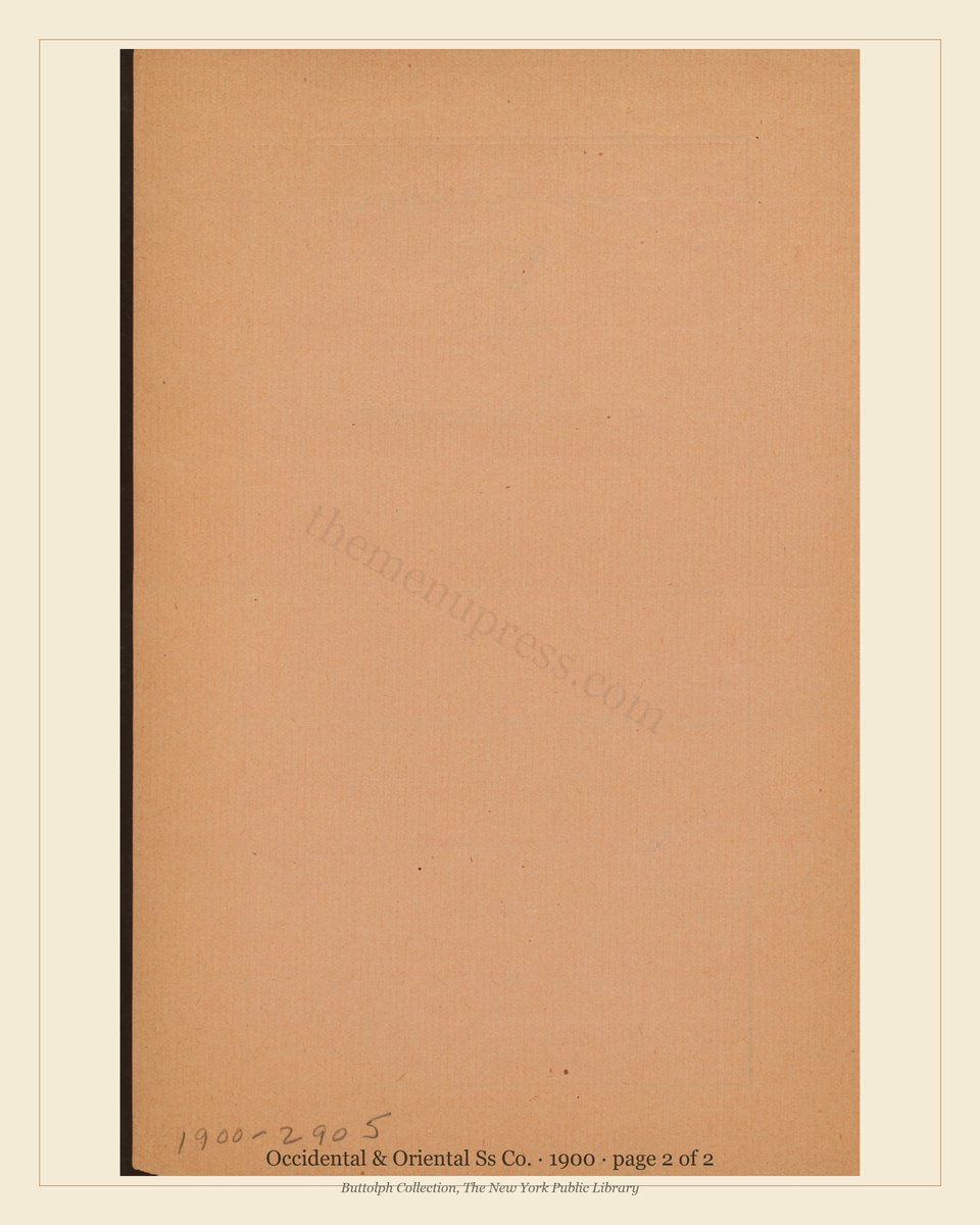 Vintage menu — page 2 of 2