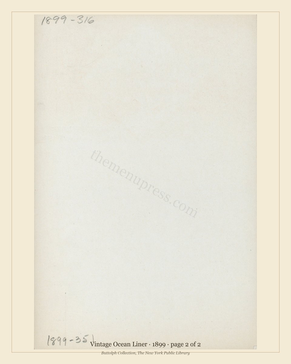 Vintage menu — page 2 of 2