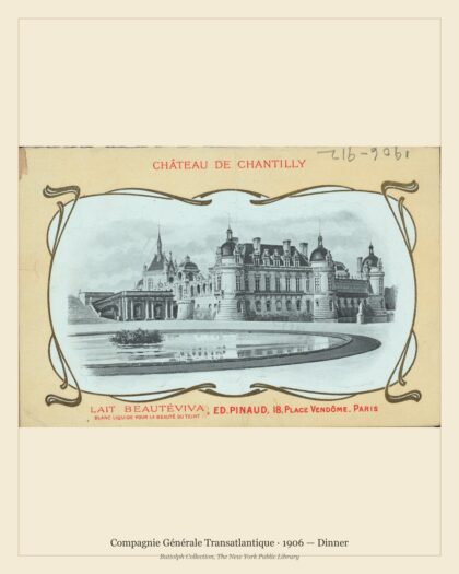 Compagnie Générale Transatlantique · 1906 — Dinner