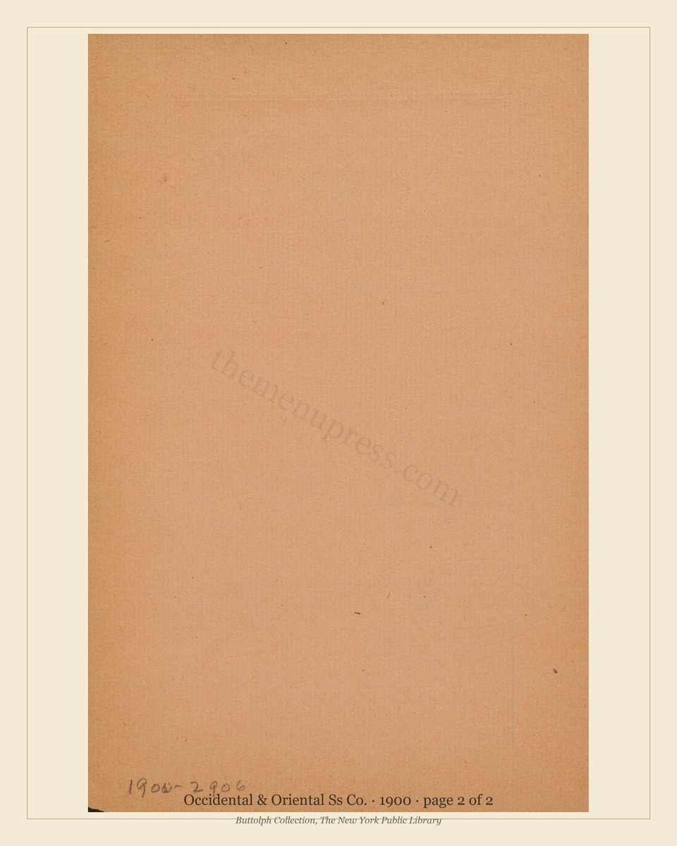 Vintage menu — page 2 of 2