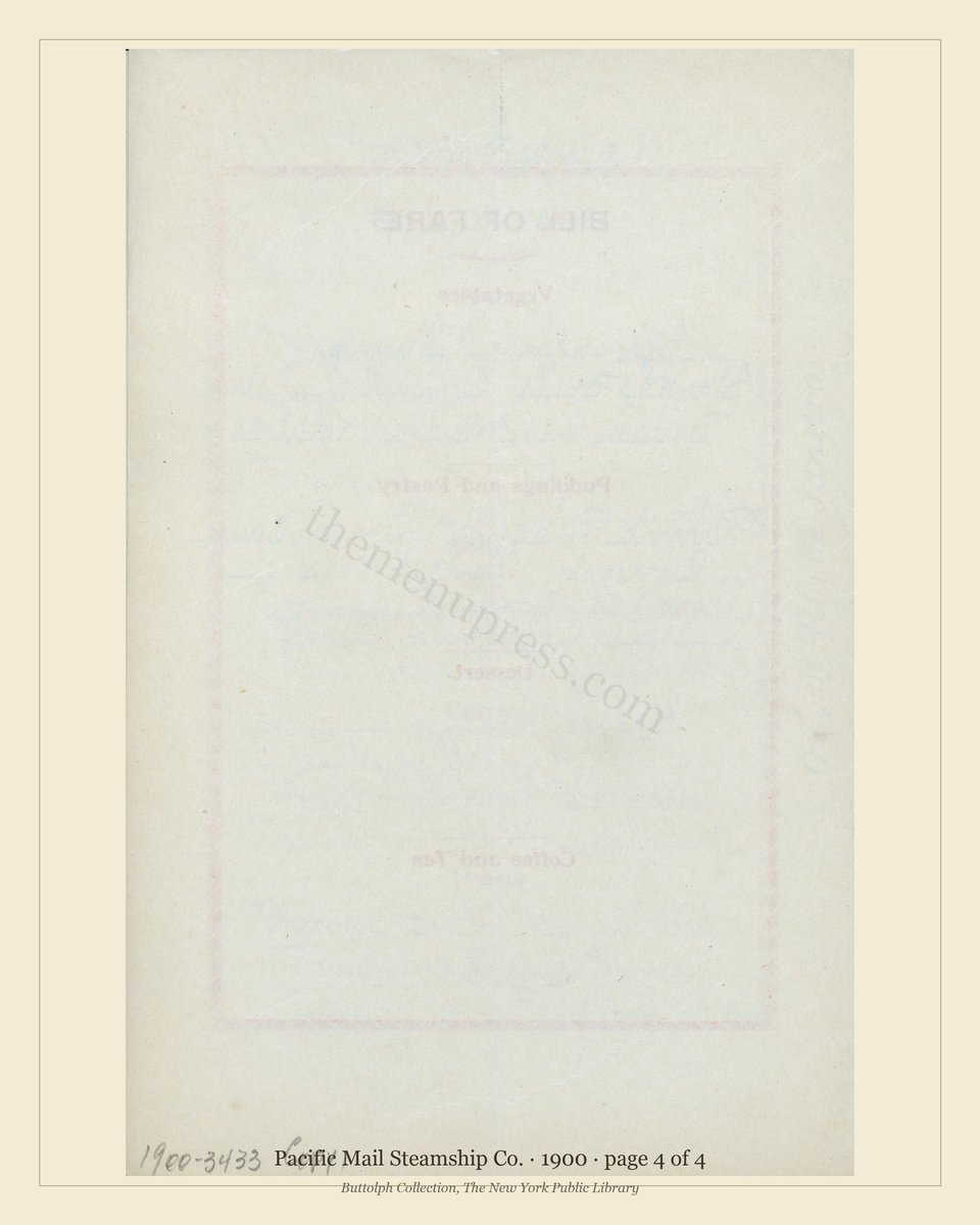 Vintage menu — page 4 of 4