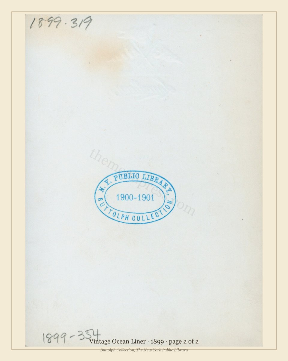 Vintage menu — page 2 of 2