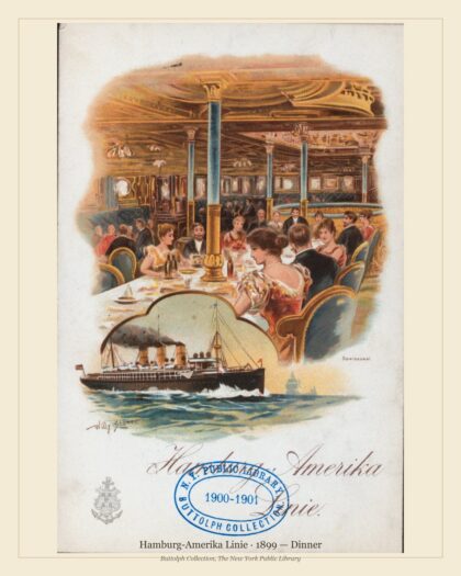Hamburg-Amerika Linie · 1899 — Dinner