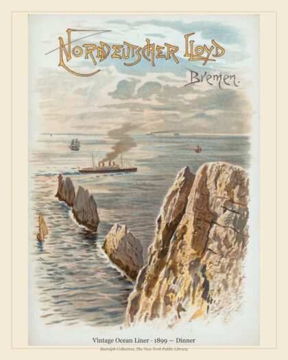 Vintage Ocean Liner · 1899 — Dinner