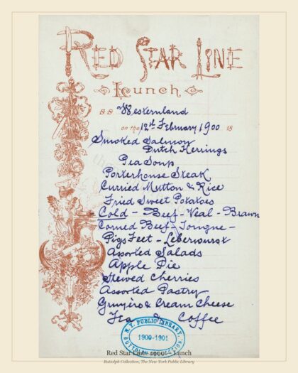 Red Star Line · 1900 — Lunch