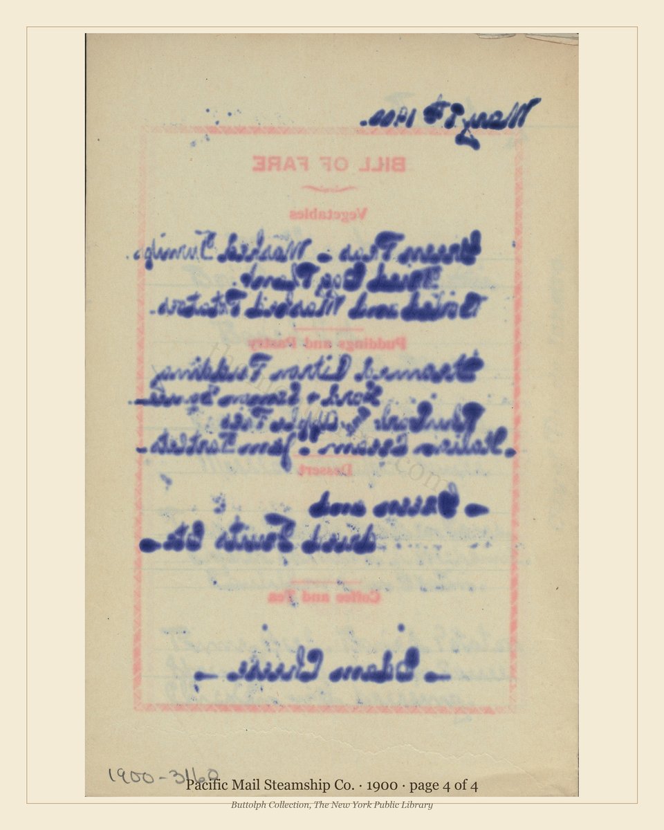 Vintage menu — page 4 of 4
