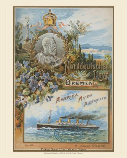 Vintage Ocean Liner · 1899 — Dinner