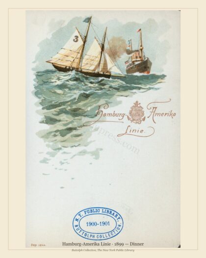 Hamburg-Amerika Linie · 1899 — Dinner