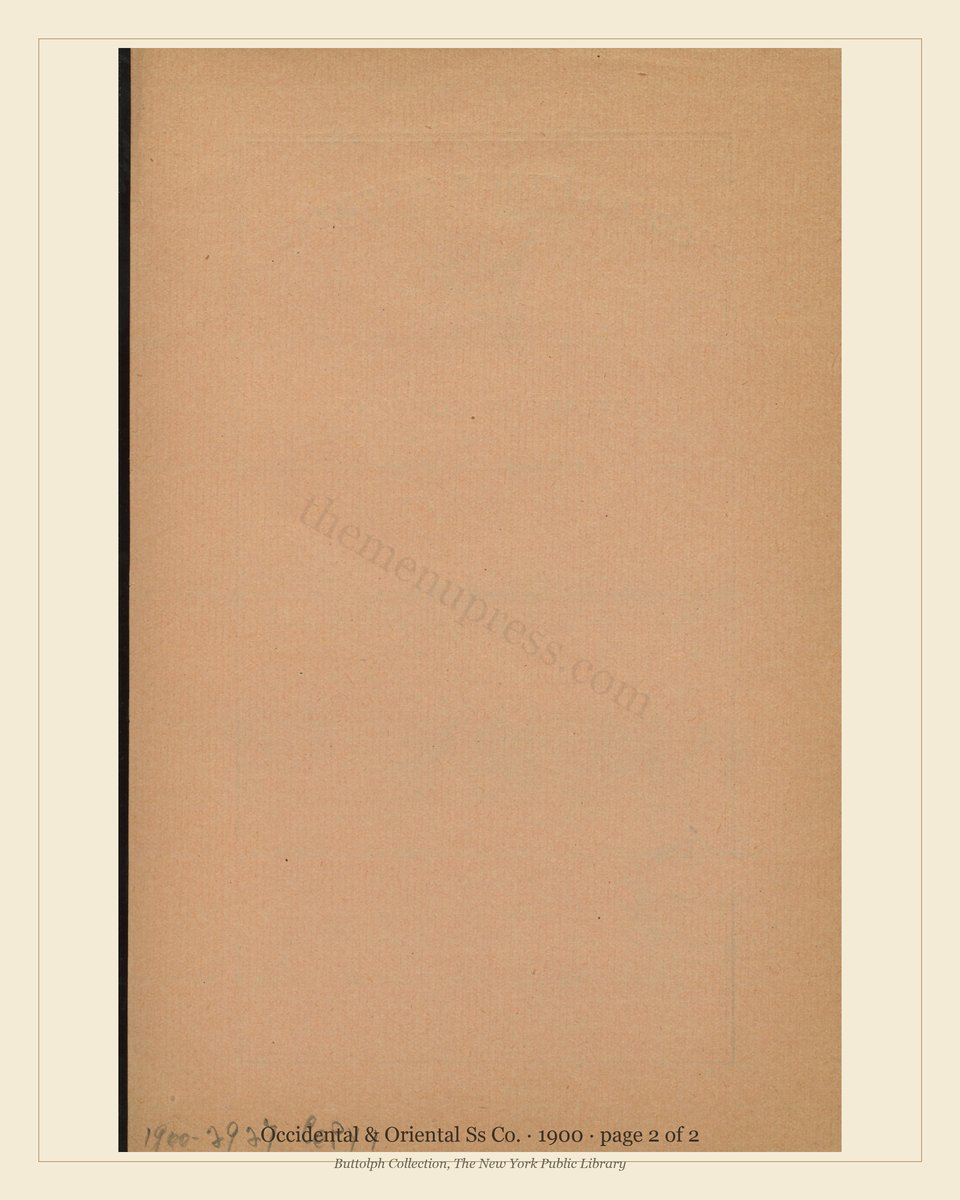 Vintage menu — page 2 of 2