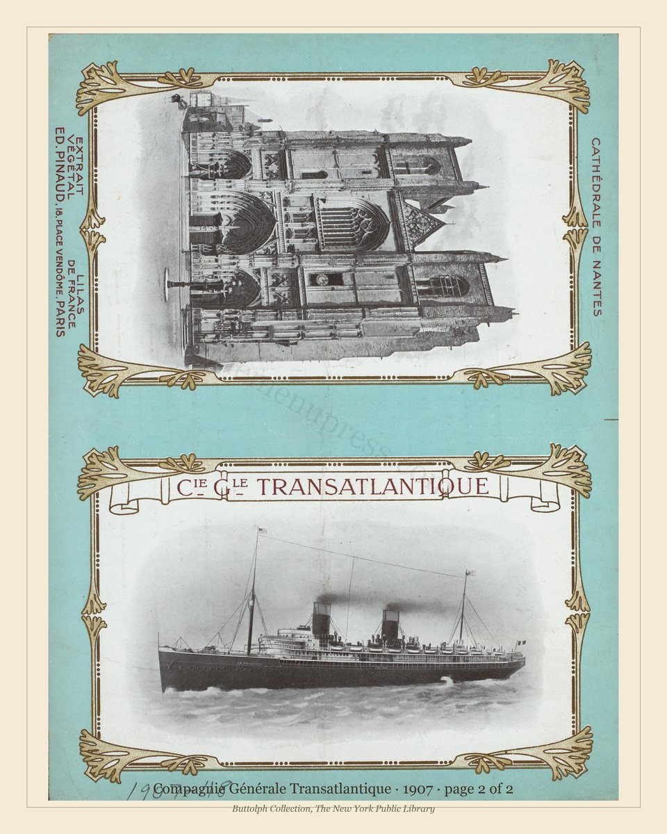 Vintage menu — page 2 of 2