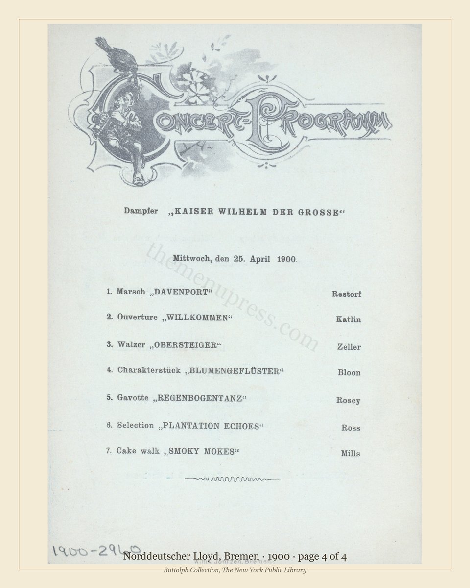 Vintage menu — page 4 of 4