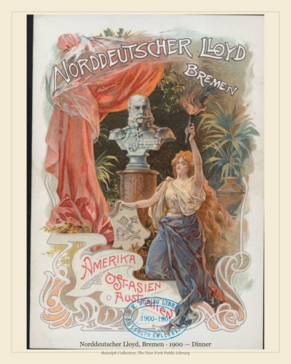 Norddeutscher Lloyd, Bremen · 1900 — Dinner