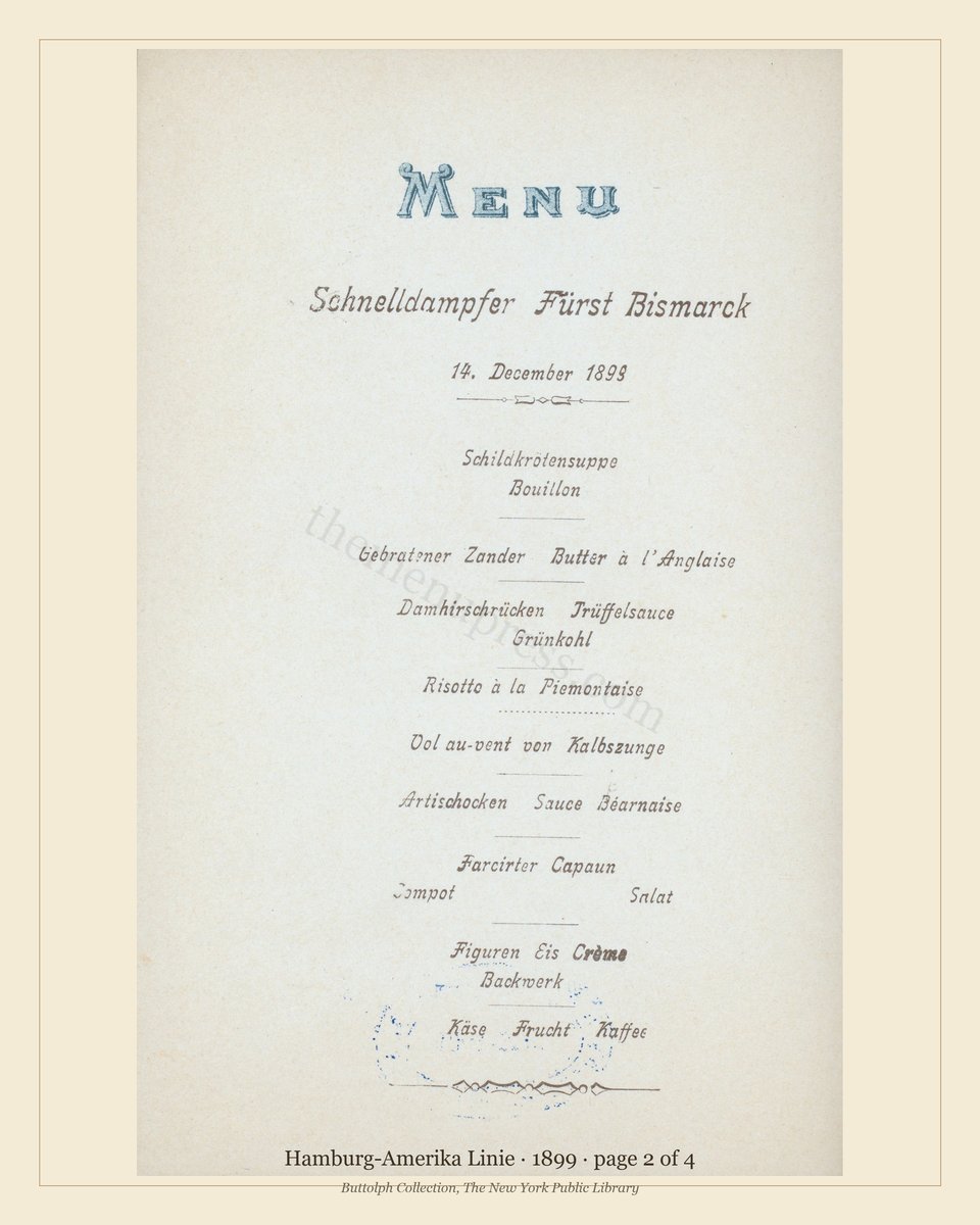 Vintage menu — page 2 of 4