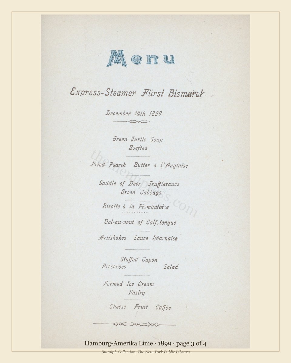 Vintage menu — page 3 of 4
